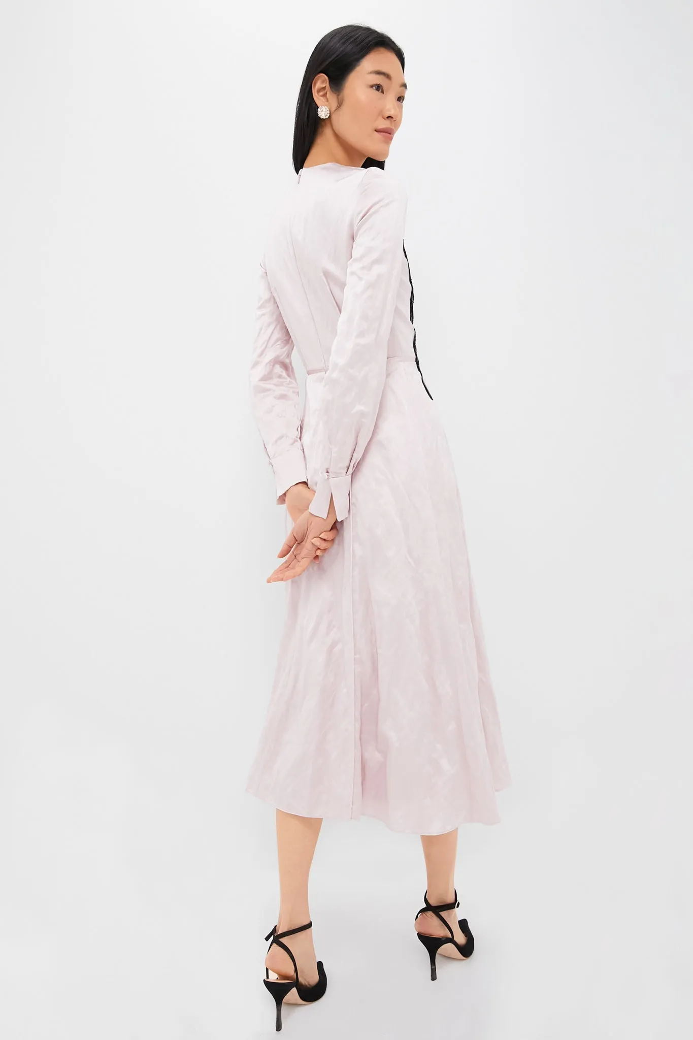Pink Long Sleeve Aline Embellished Midi Dress sold by Tuckernuck product image thumbnail 4