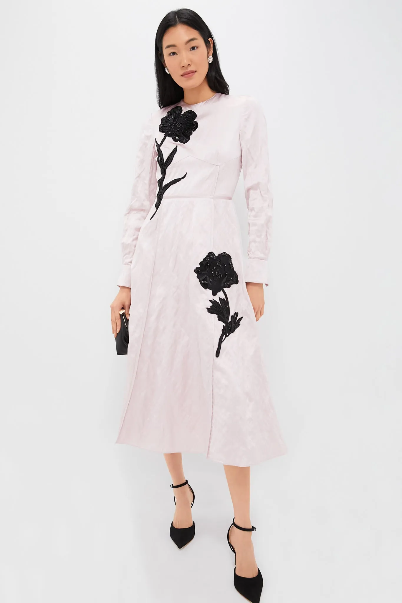 Pink Long Sleeve Aline Embellished Midi Dress sold by Tuckernuck product image thumbnail 2