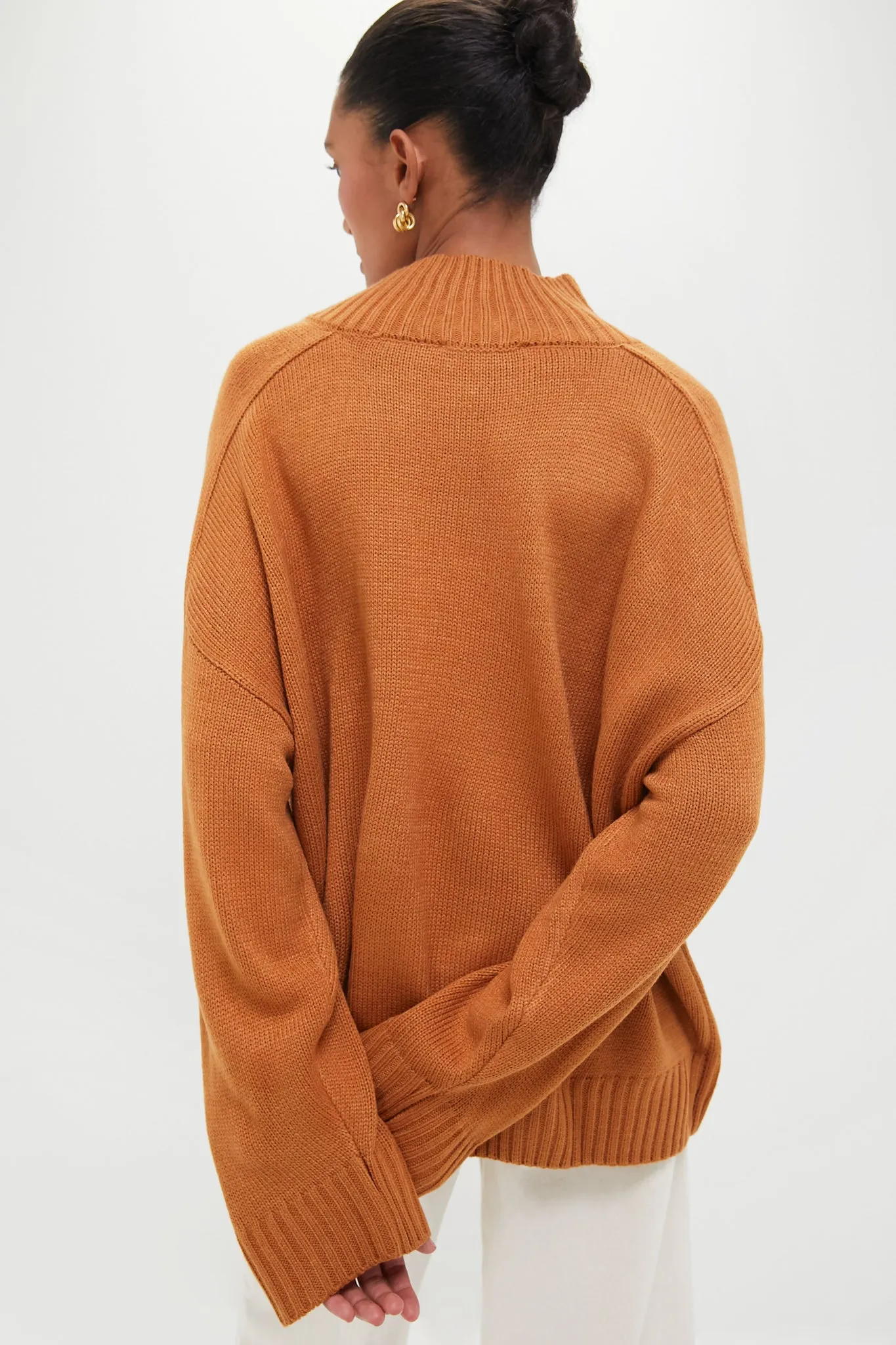 Camel Oversized Funnel Neck Sweater sold by Tuckernuck product image thumbnail 4