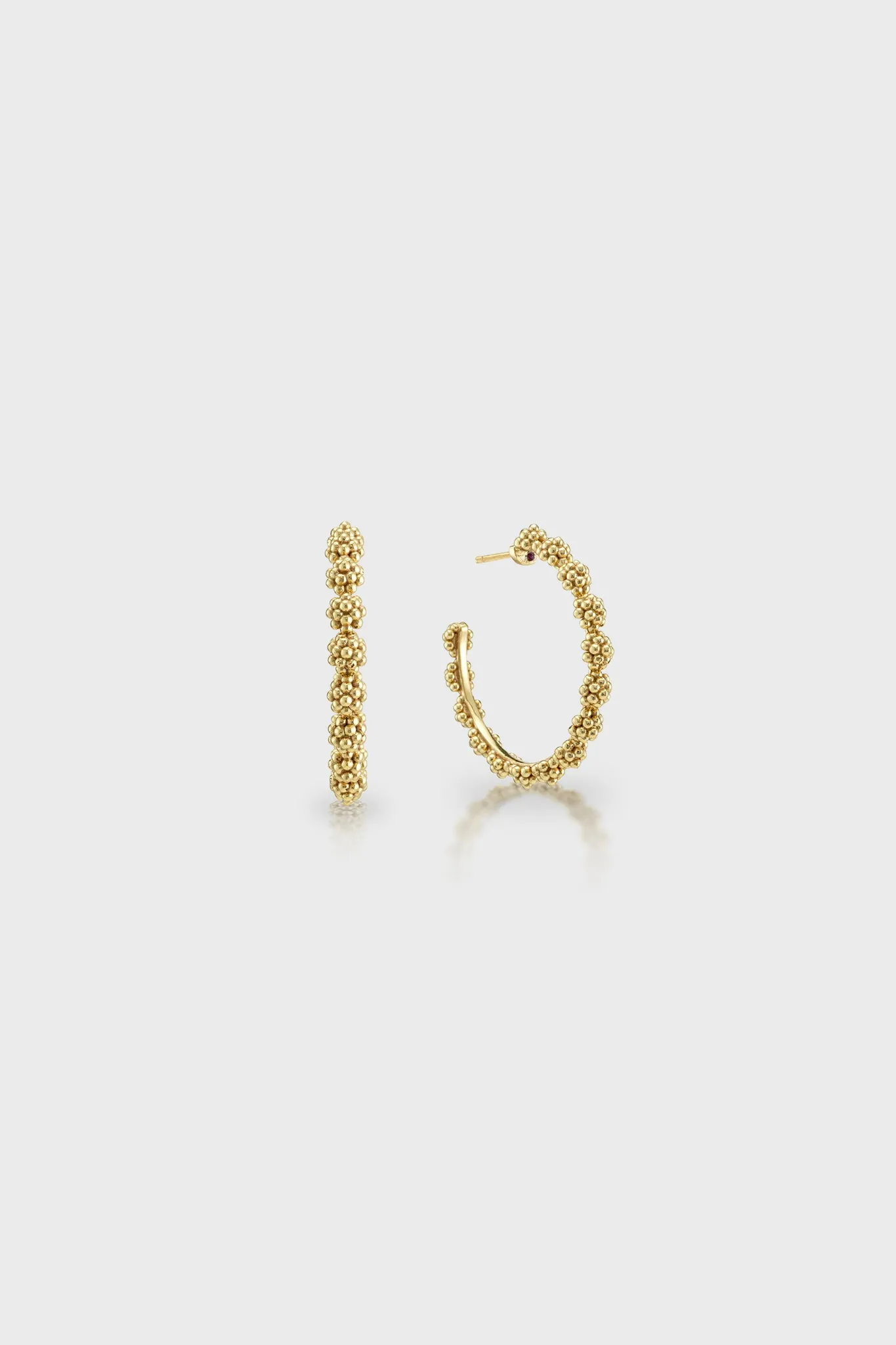 Gold Berry Icon Medium Hoop Earrings sold by Tuckernuck