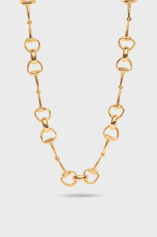 Gold Equestrian Snaffle Bit Chain Necklace sold by Tuckernuck