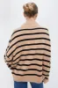 Soft Taupe and Black Oversized Funnel Neck Sweater sold by Tuckernuck