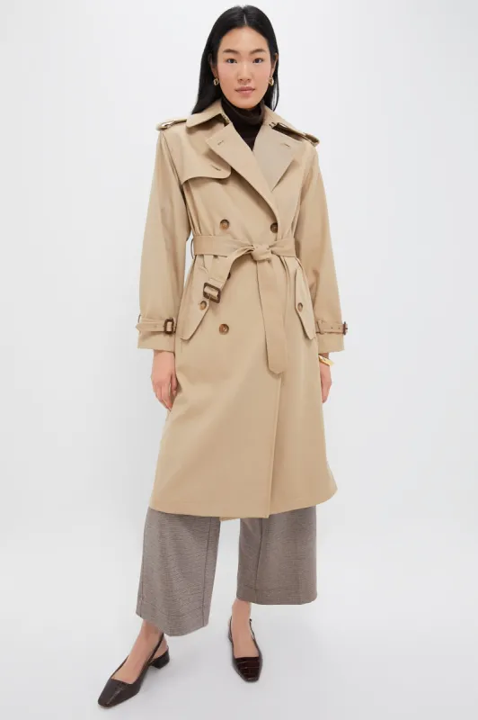 Surrey Tan Cotton Twill Trench Coat sold by Tuckernuck
