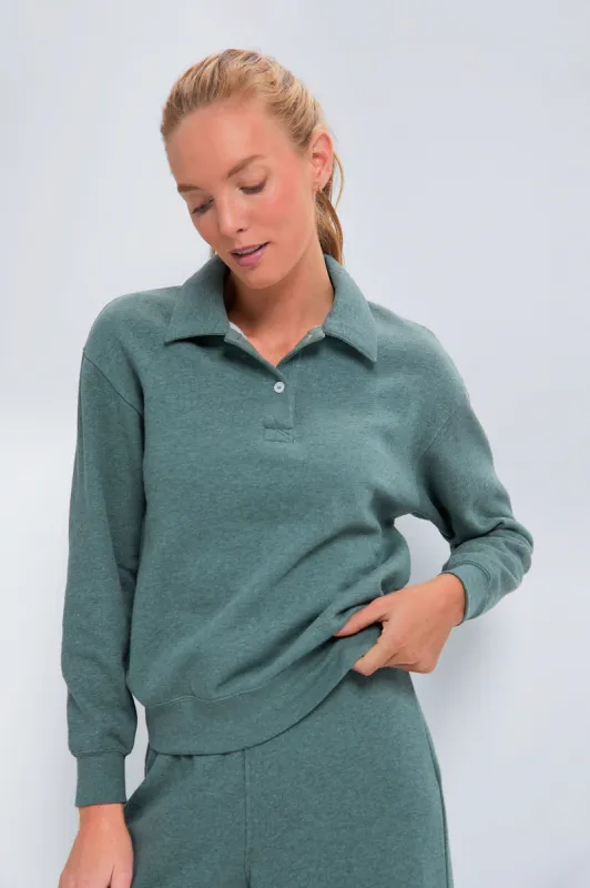 Heathered Green Perry Pullover sold by Tuckernuck