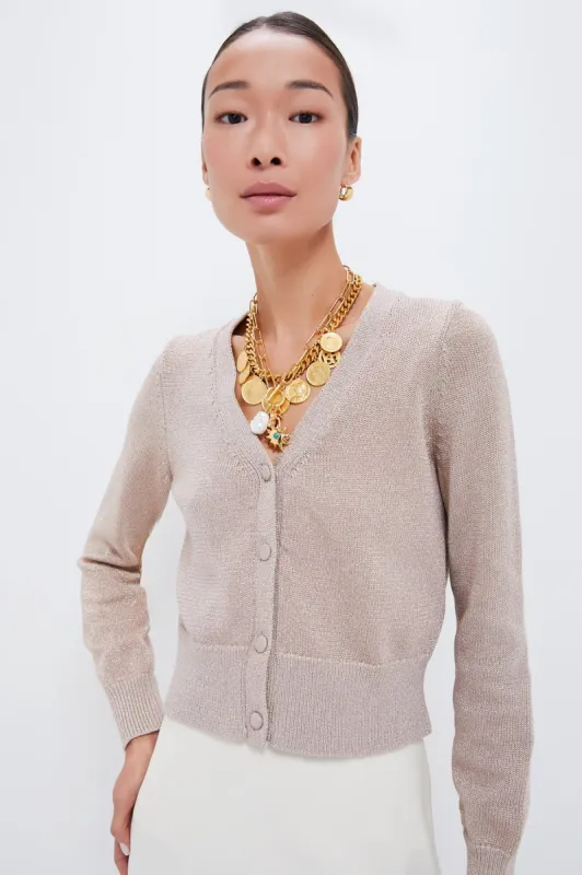 Metallic Knit Lucy Cardigan sold by Tuckernuck