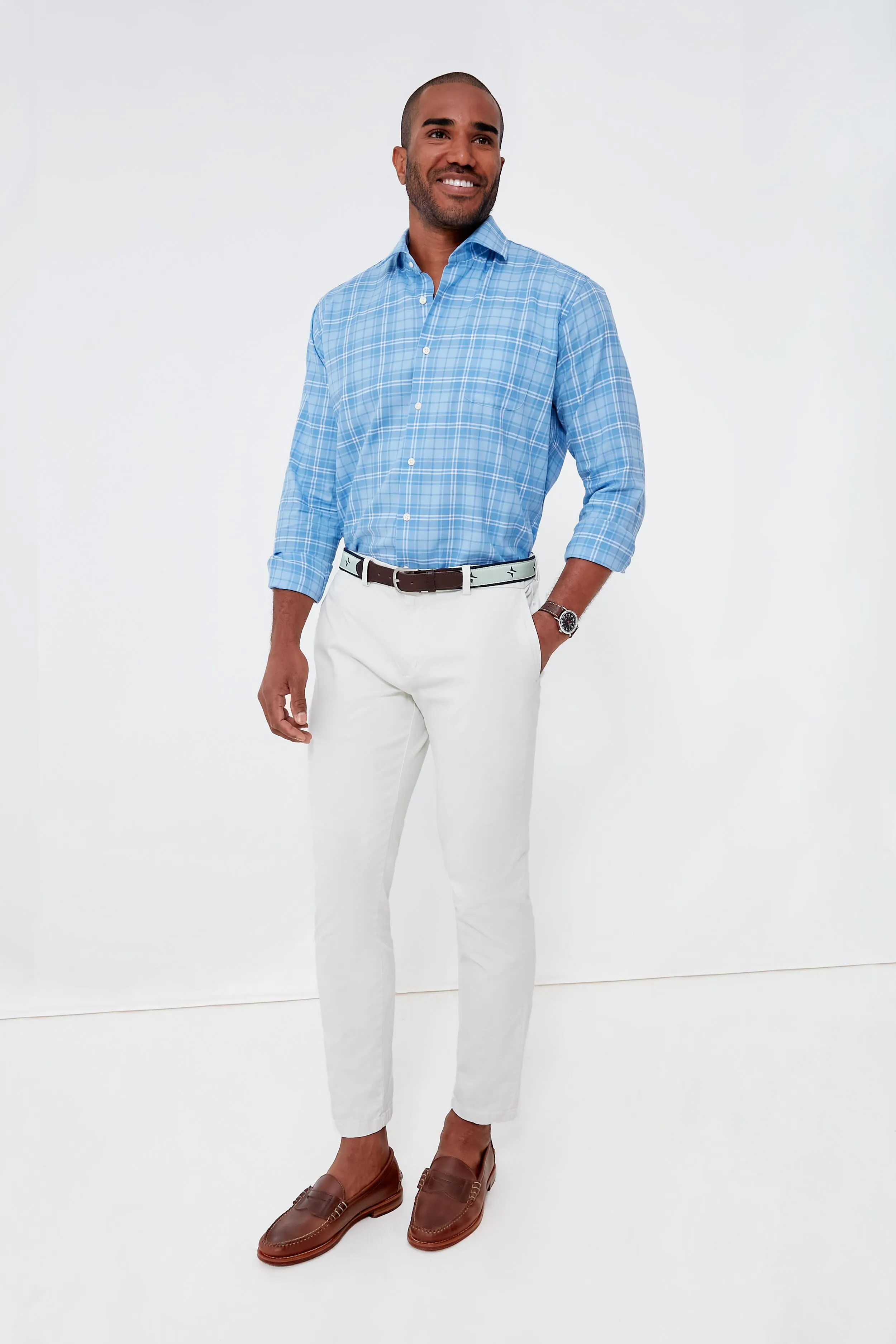 Mint Navy Tuckernuck Leather Tab Belt sold by Tuckernuck product image thumbnail 4