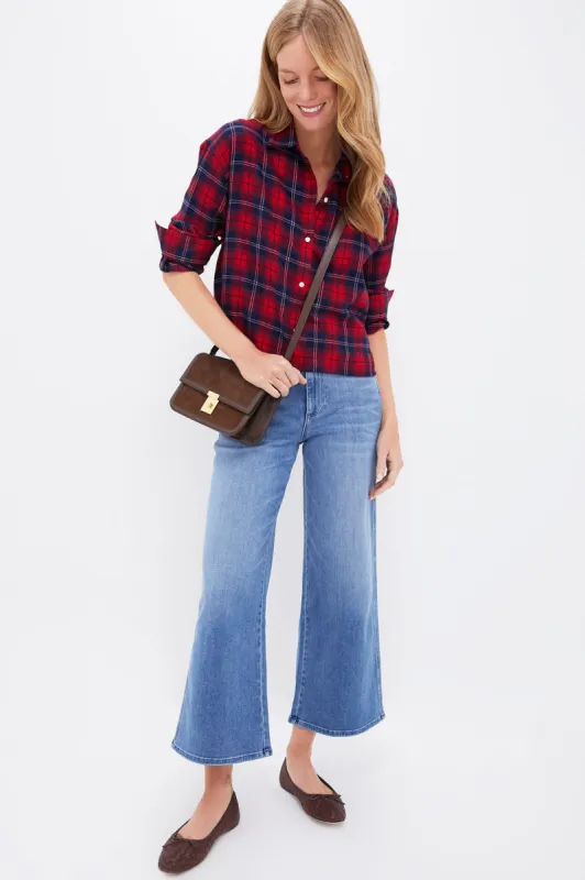 Red Plaid Cropped Jasper Button Down sold by Tuckernuck