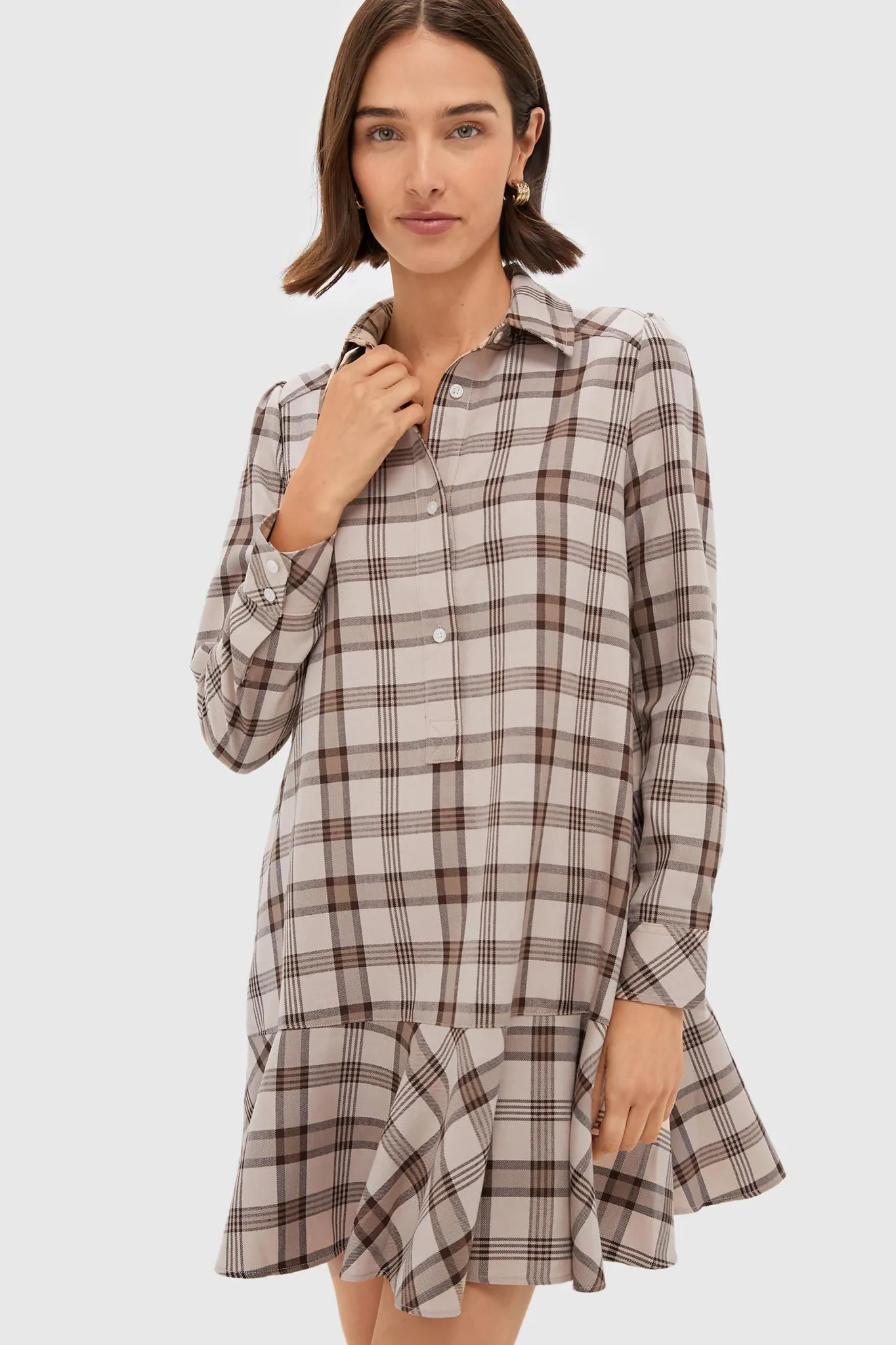 Brown Plaid Callahan Shirt Dress sold by Tuckernuck product image thumbnail 4