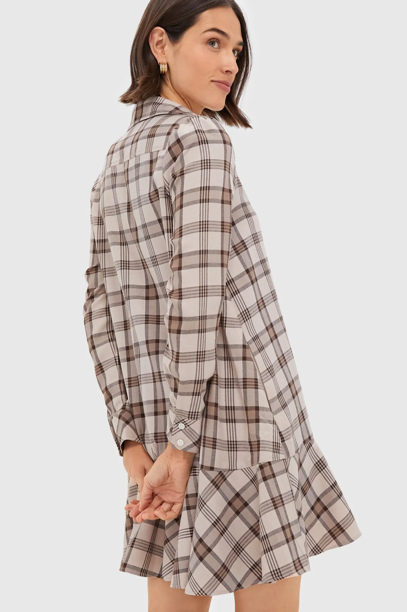 Brown Plaid Callahan Shirt Dress sold by Tuckernuck product image thumbnail 5