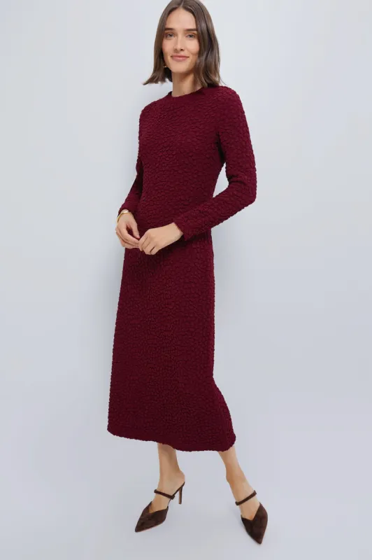 Maroon Textured Madison Maxi Dress sold by Tuckernuck