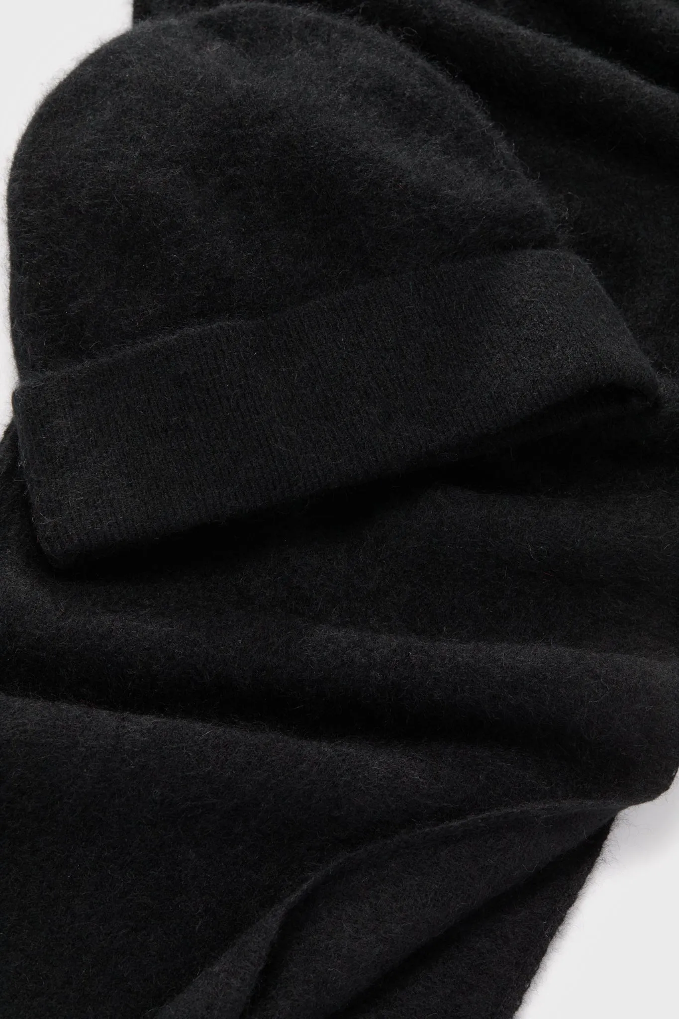 Black Cashmere Hat and Scarf Set sold by Tuckernuck product image thumbnail 5