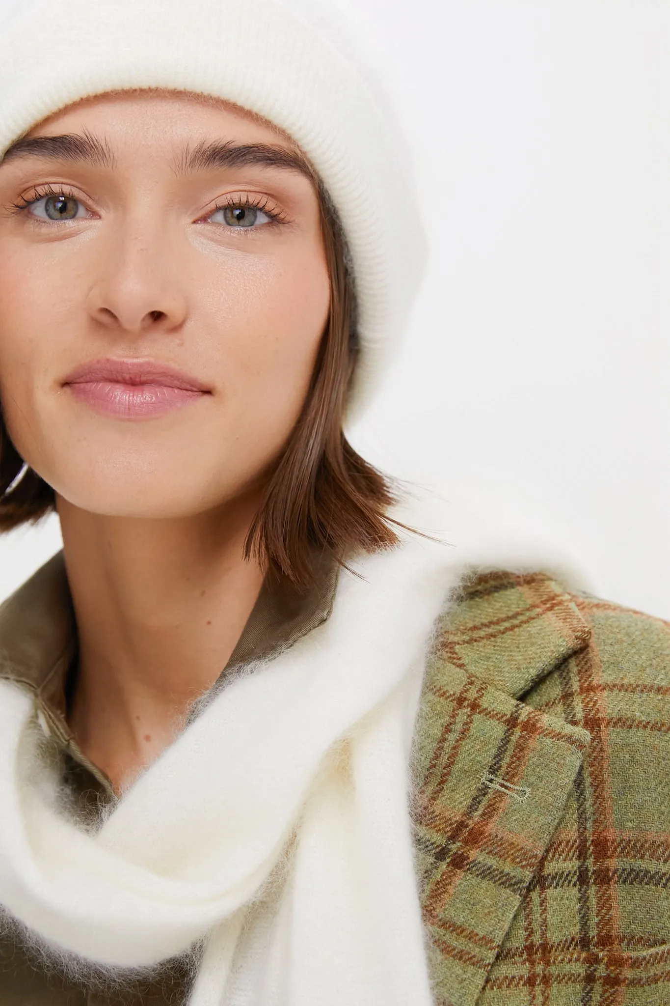 Cream Cashmere Hat and Scarf Set sold by Tuckernuck product image thumbnail 5