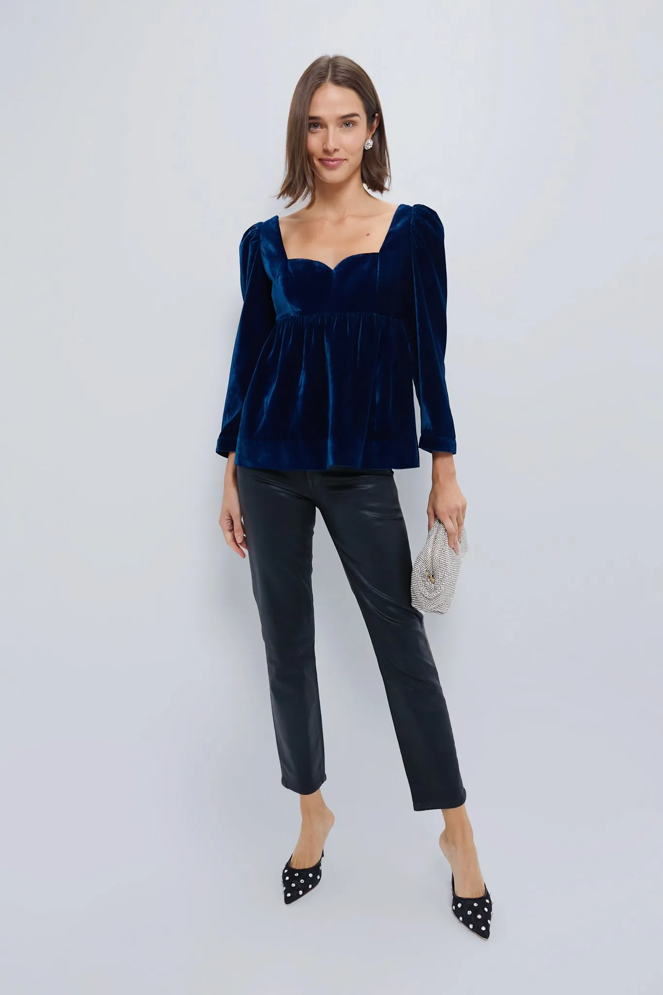 Sapphire Velvet Sweetheart Sue Blouse sold by Tuckernuck product image thumbnail 2