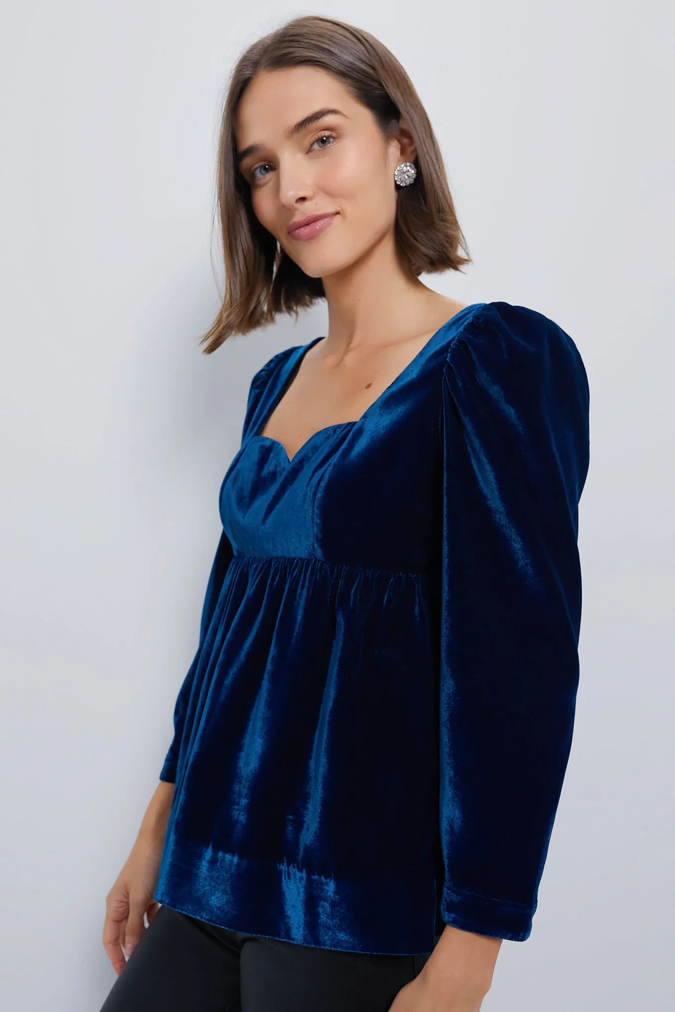 Sapphire Velvet Sweetheart Sue Blouse sold by Tuckernuck product image thumbnail 3