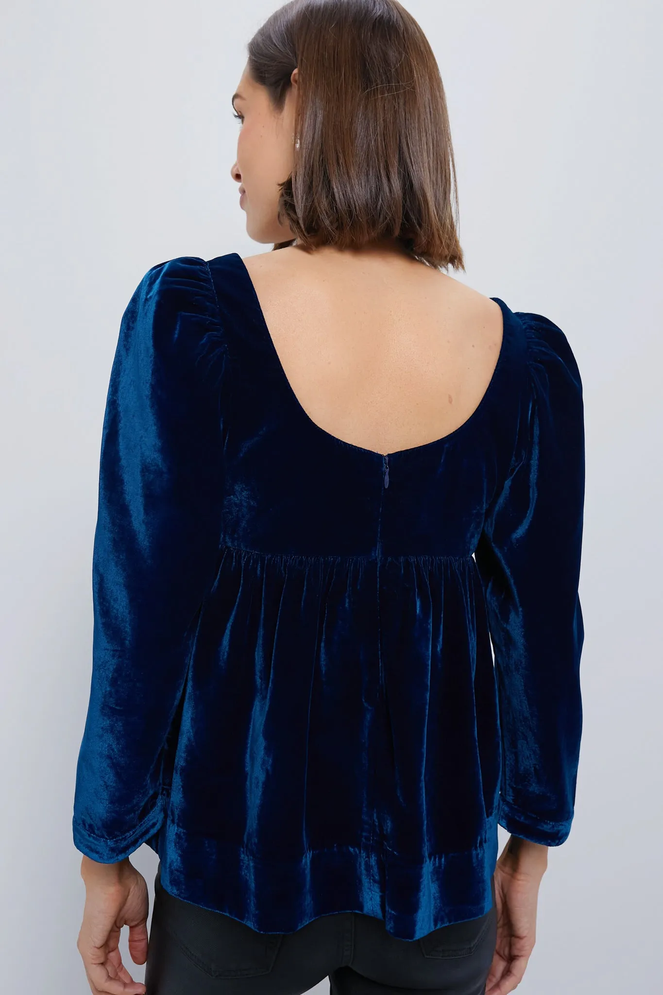 Sapphire Velvet Sweetheart Sue Blouse sold by Tuckernuck product image thumbnail 4