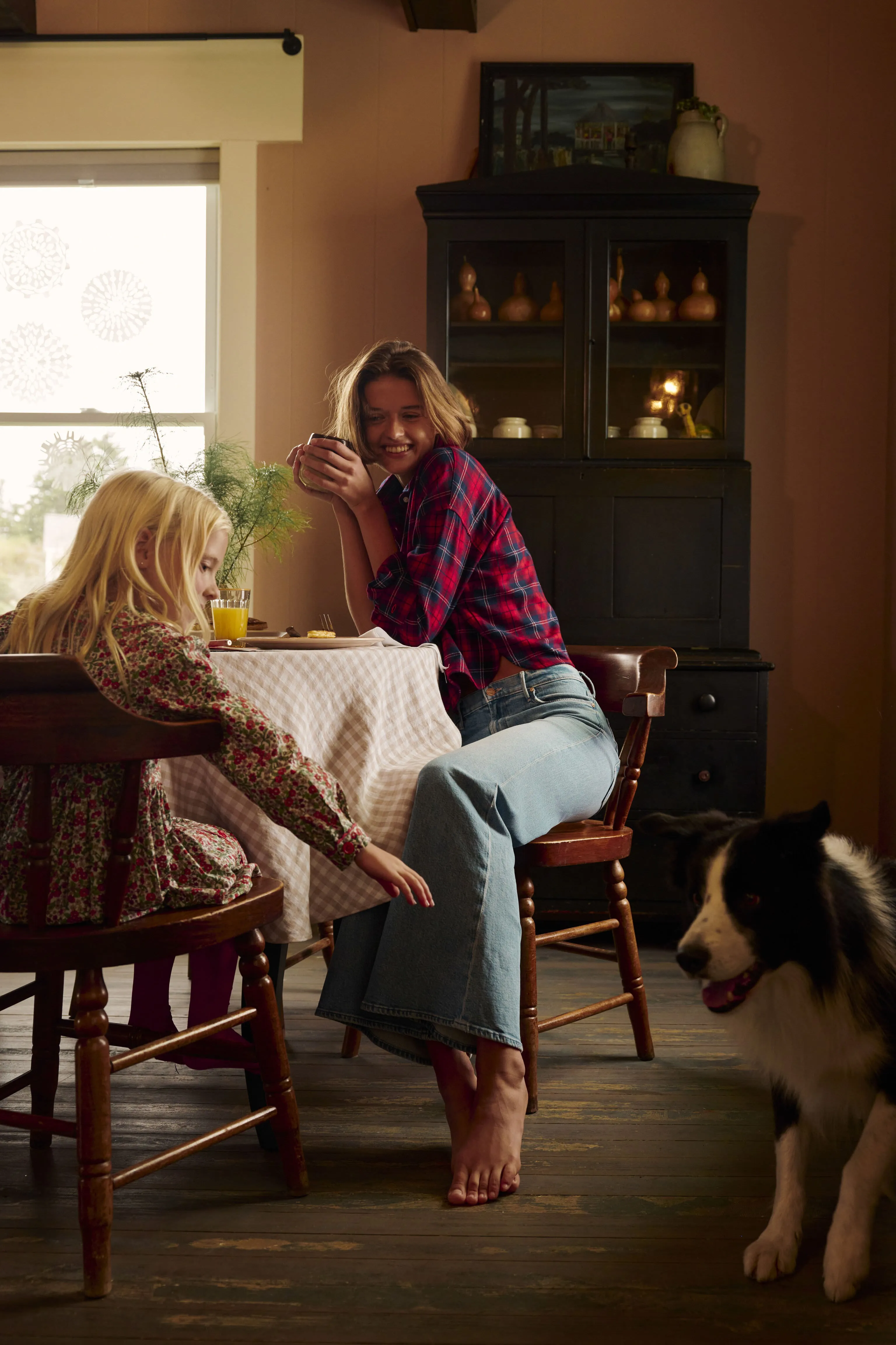 Red Plaid Flannel Cropped Jasper Button Down sold by Tuckernuck product image thumbnail 2