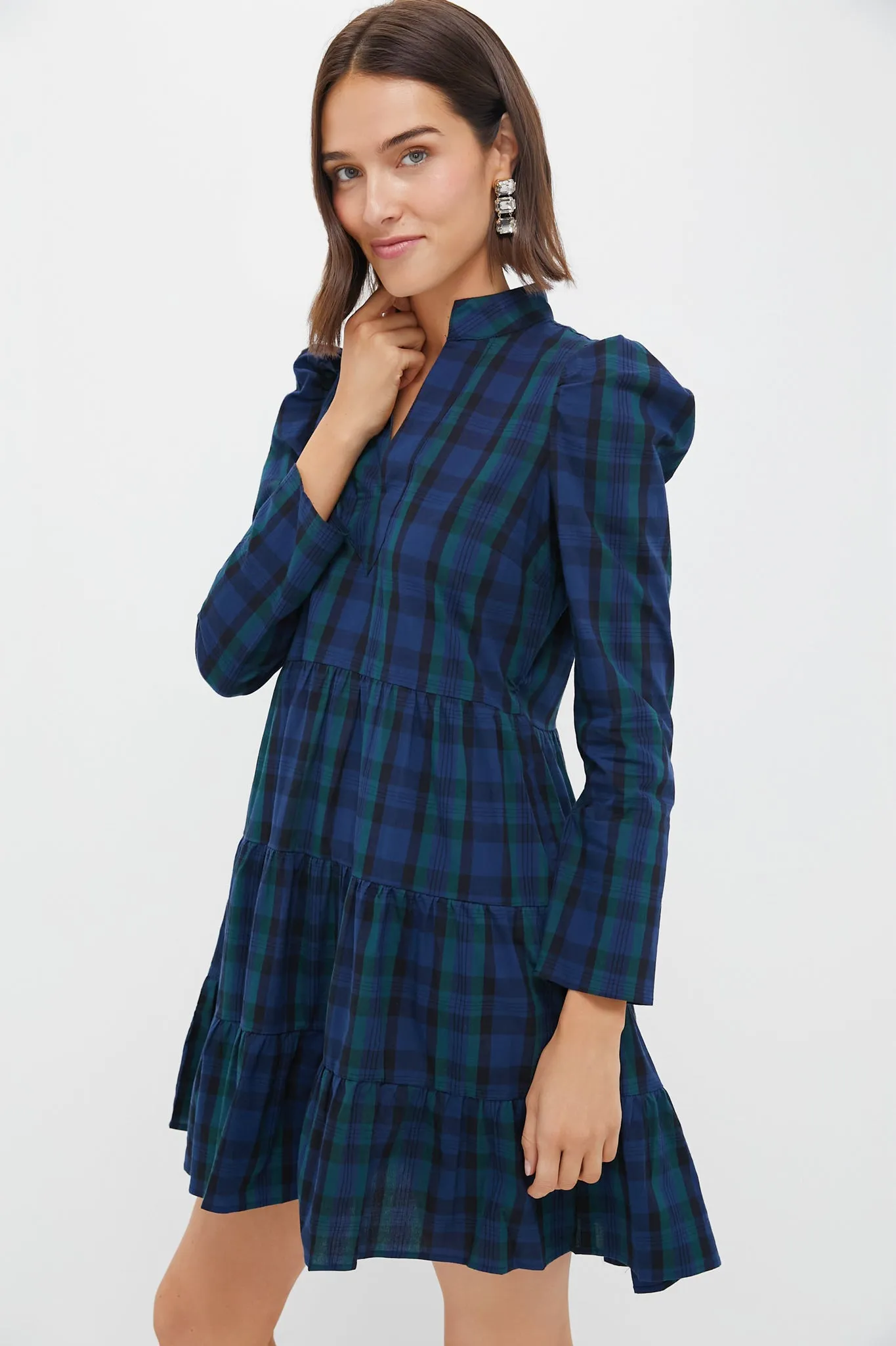 Blackwatch Long Sleeve Tunic Flare Dress sold by Tuckernuck product image thumbnail 3