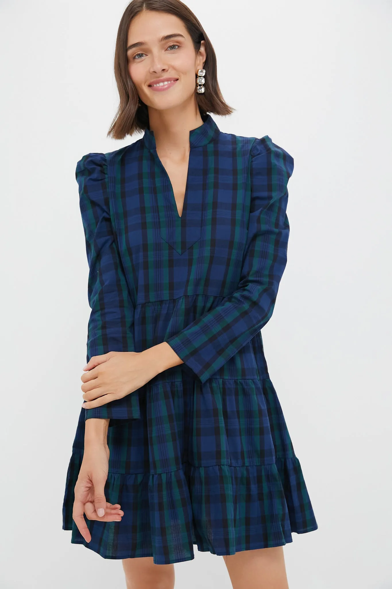 Blackwatch Long Sleeve Tunic Flare Dress sold by Tuckernuck