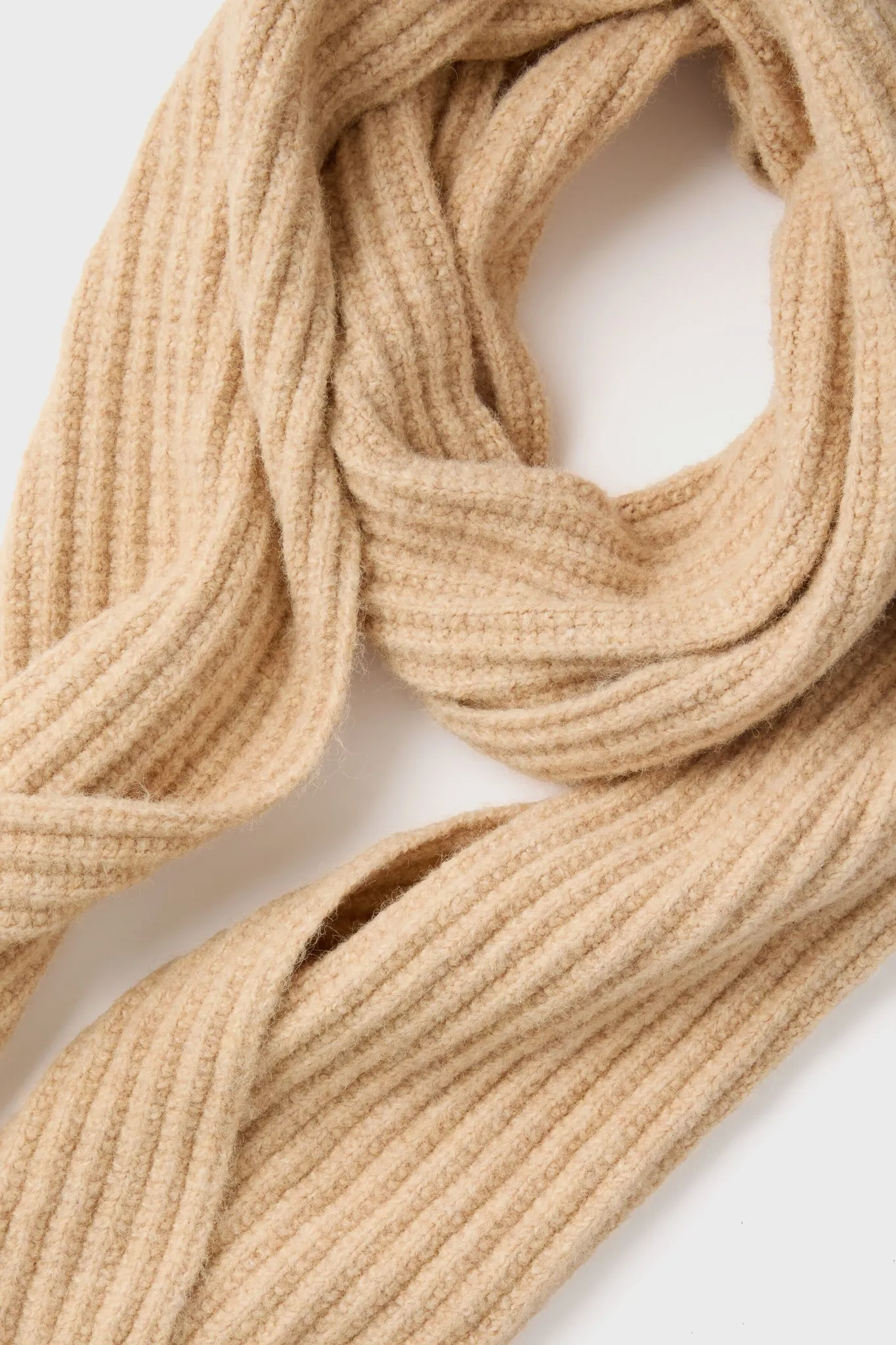 Camel Wool Blend Rib Knit Scarf sold by Tuckernuck product image thumbnail 5