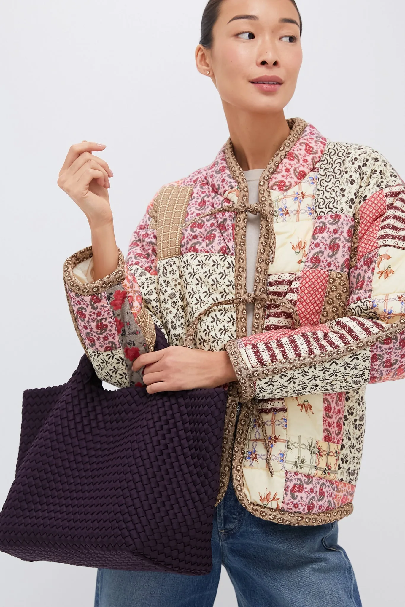 Aubergine St Barths Medium Tote sold by Tuckernuck product image thumbnail 3