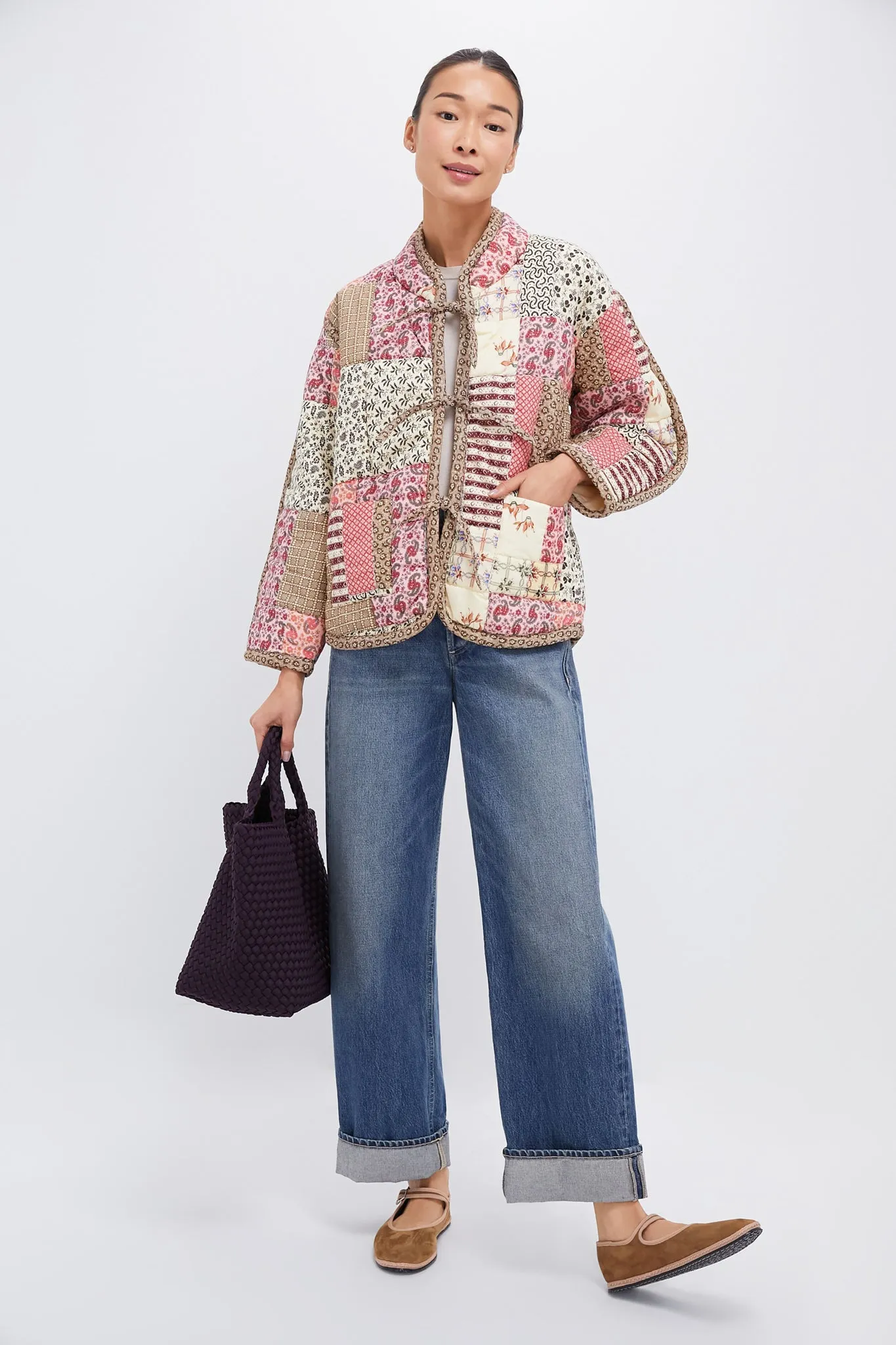 Aubergine St Barths Medium Tote sold by Tuckernuck product image thumbnail 4