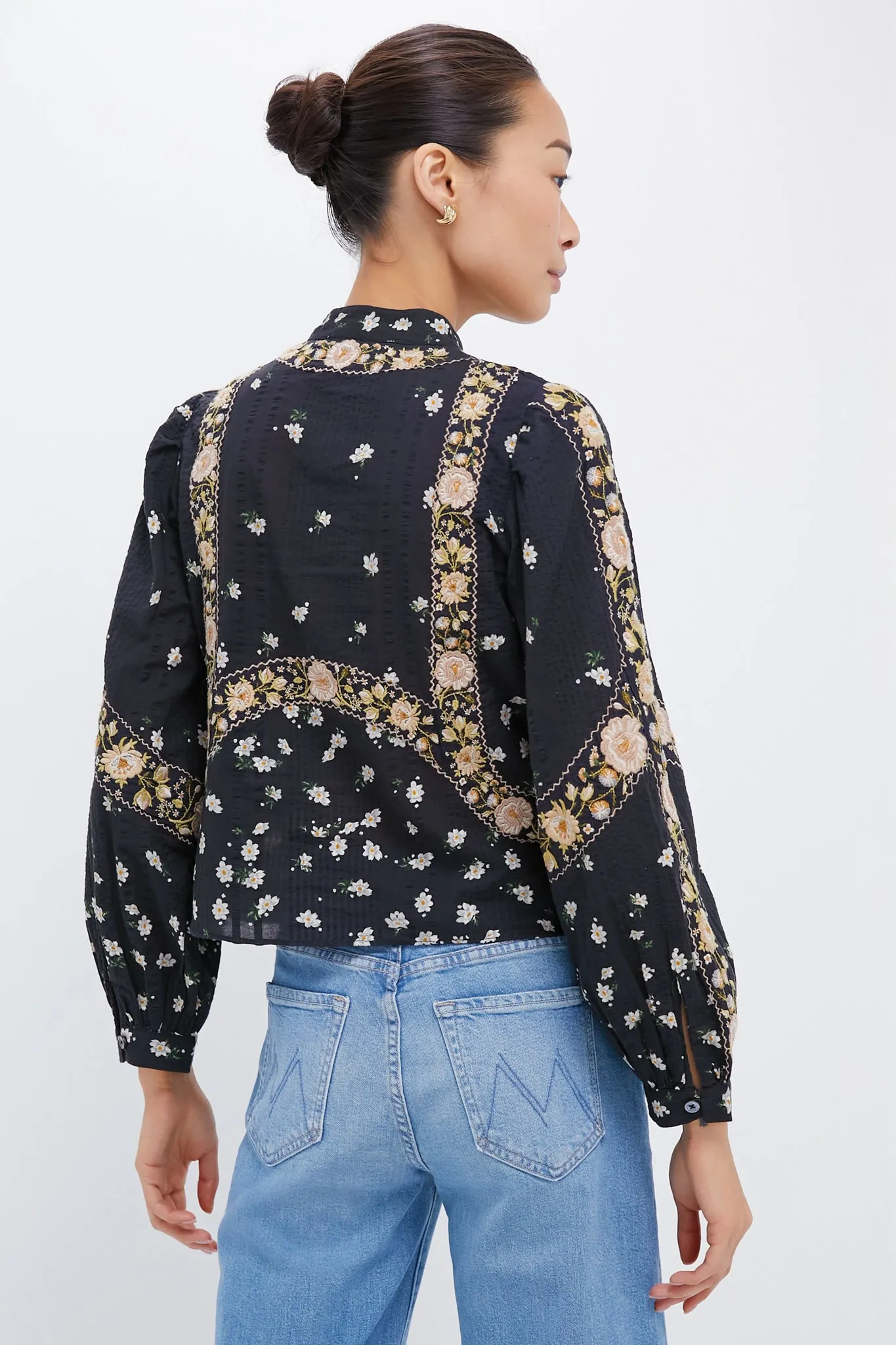 Black Elizabeth Print Long Sleeve Top sold by Tuckernuck product image thumbnail 4