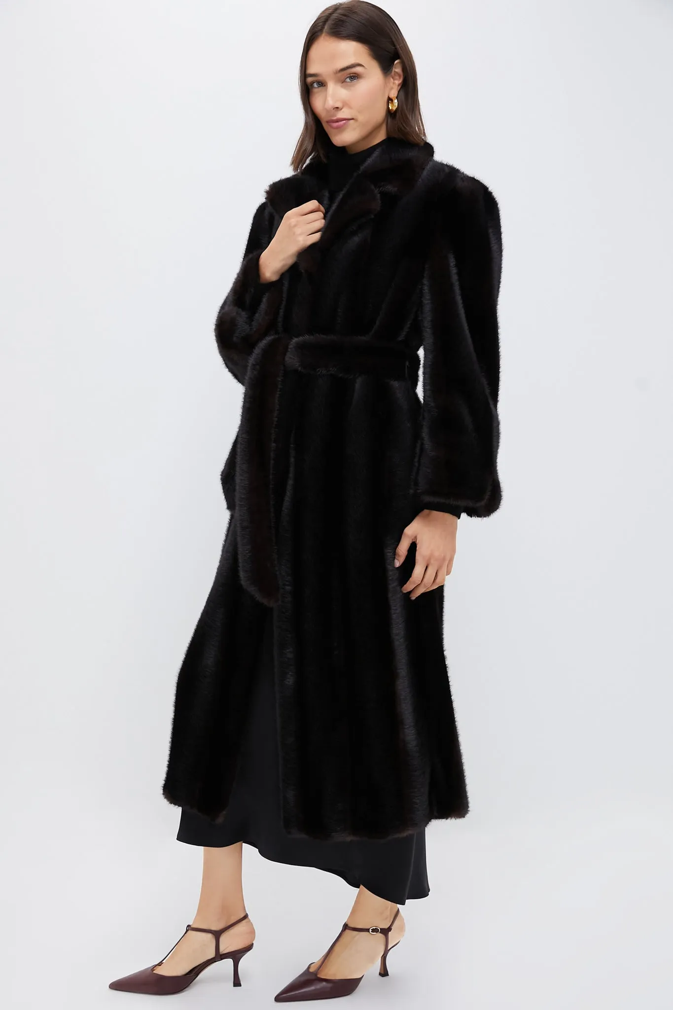 Brown Fur Carmella Coat sold by Tuckernuck product image thumbnail 3