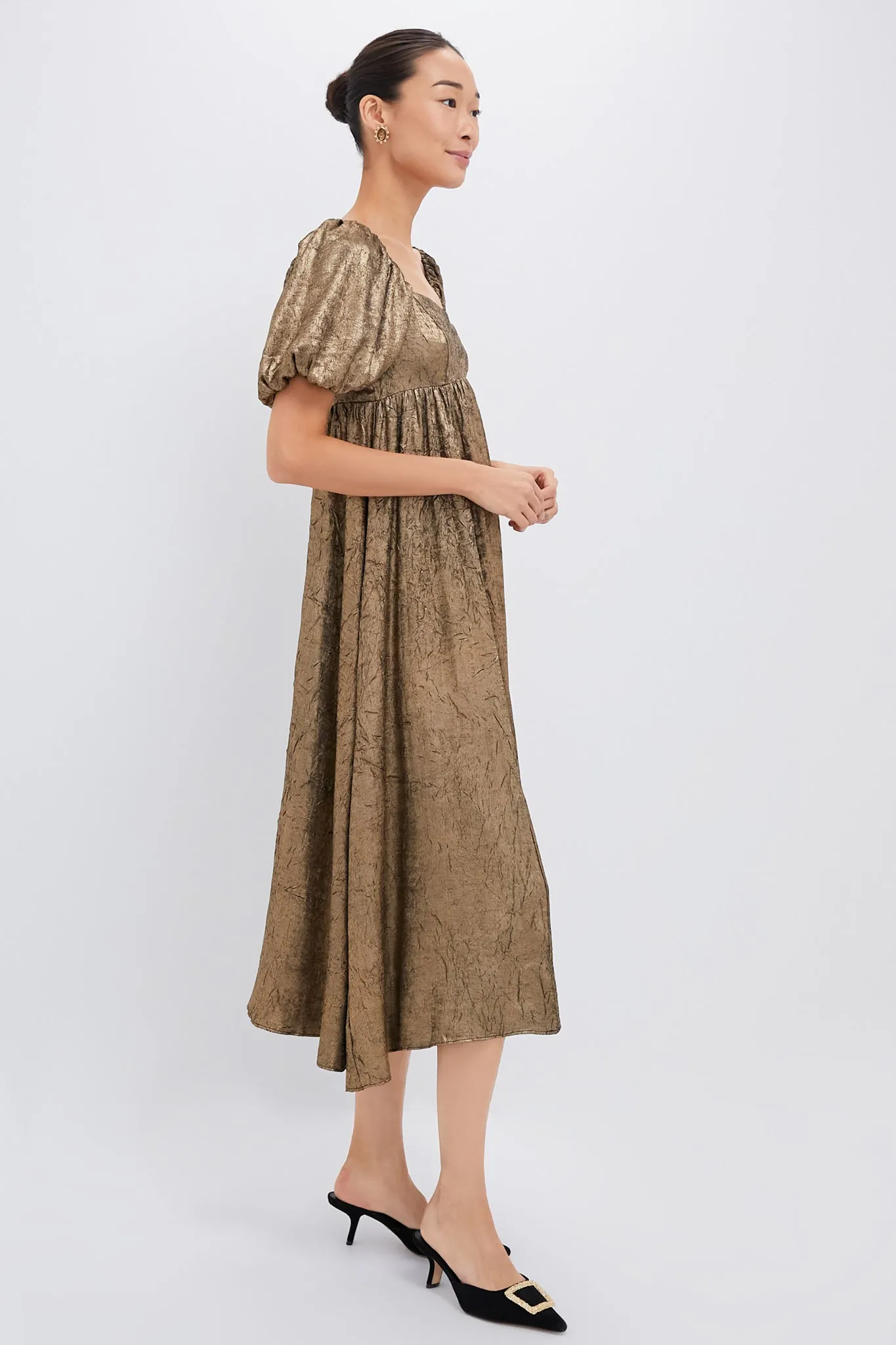 Gold Shimmer Midi Dress sold by Tuckernuck product image thumbnail 3