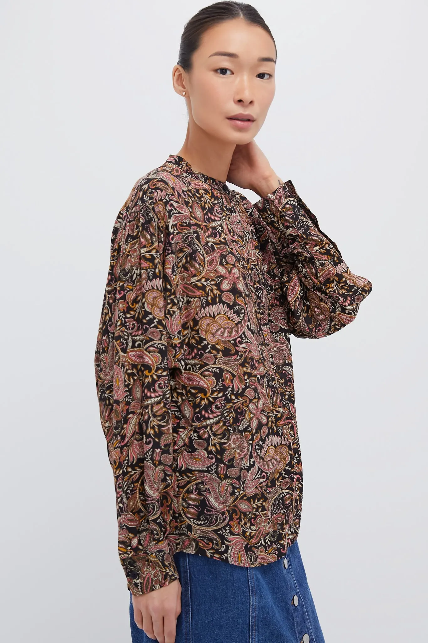 Black and Ochre Catchell Blouse sold by Tuckernuck product image thumbnail 3