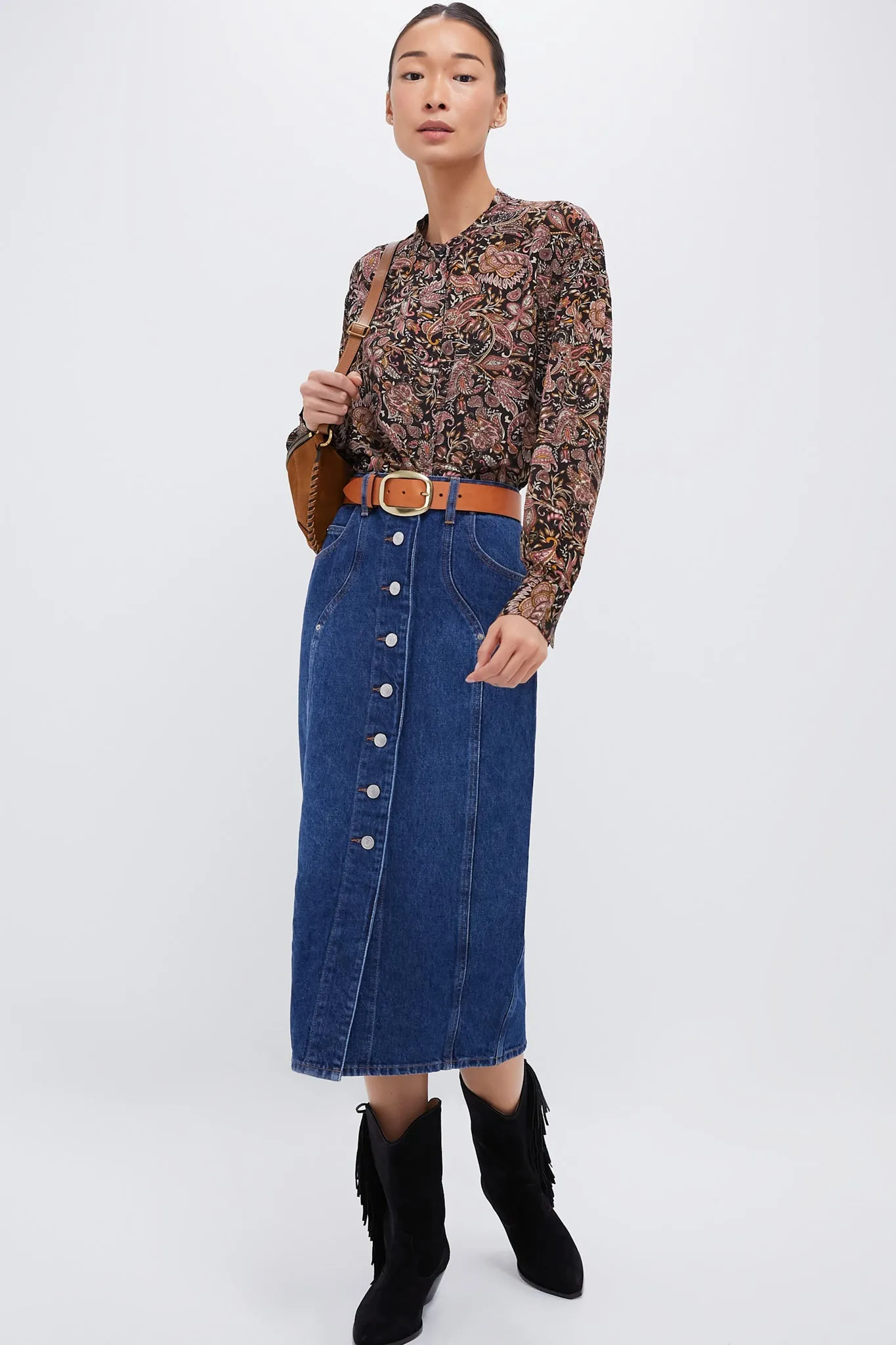 Black and Ochre Catchell Blouse sold by Tuckernuck product image thumbnail 4