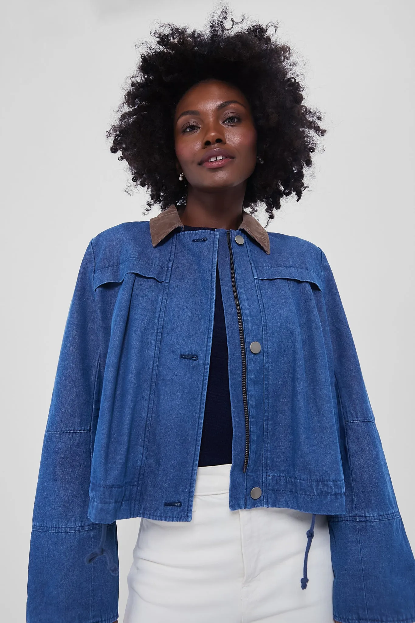 Denim Cropped Connolly Jacket sold by Tuckernuck product image thumbnail 3