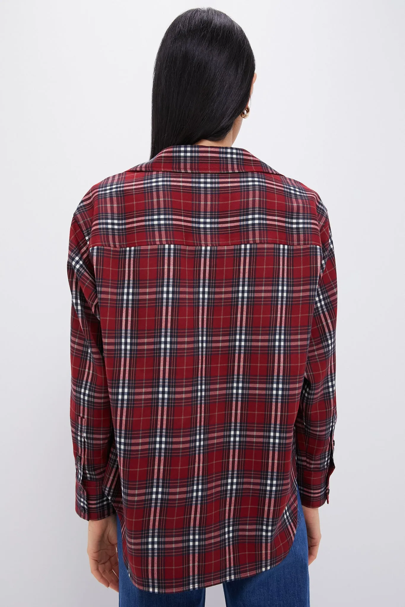 Red Plaid Nadine Boyfriend Button Down sold by Tuckernuck product image thumbnail 4