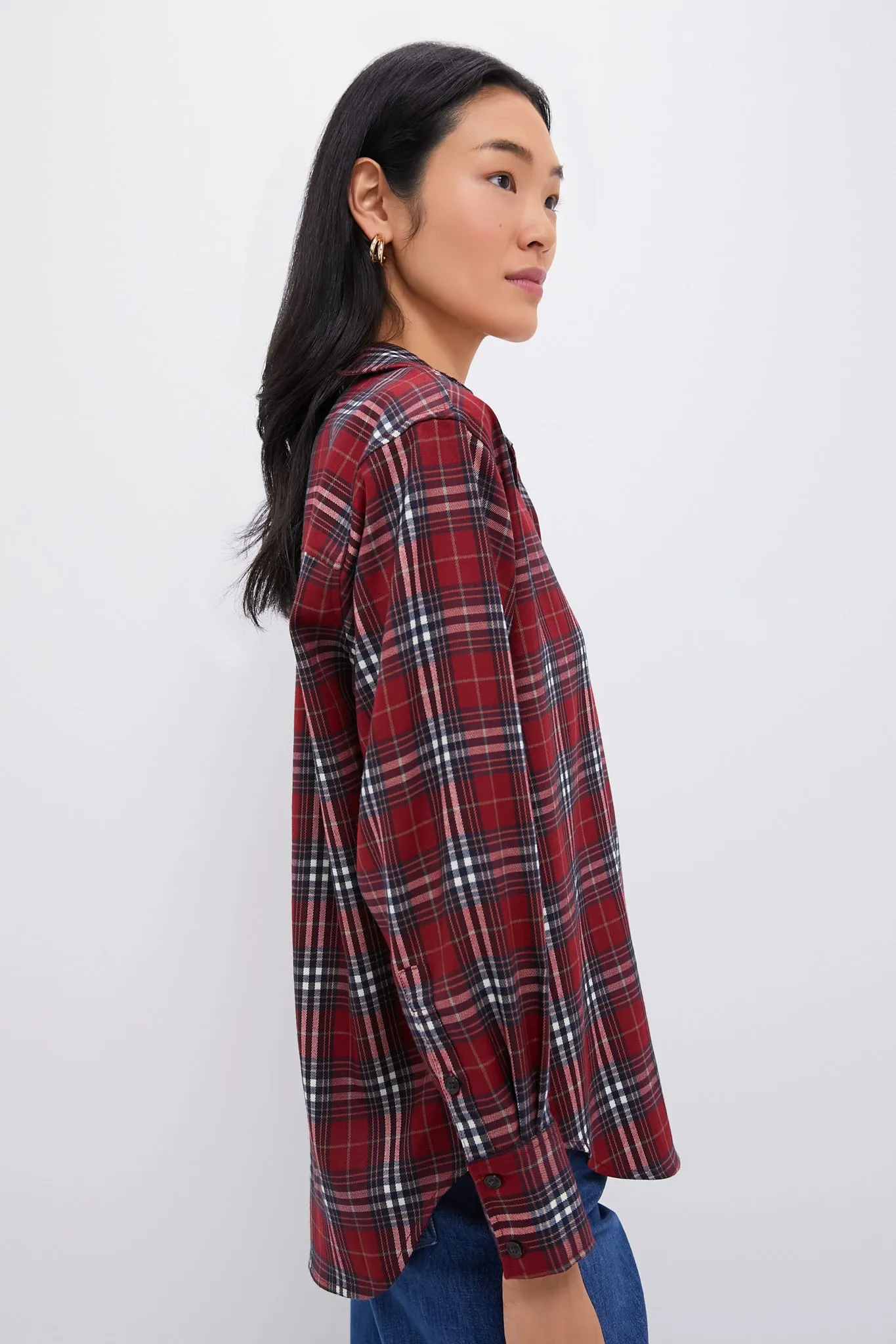 Red Plaid Nadine Boyfriend Button Down sold by Tuckernuck product image thumbnail 3