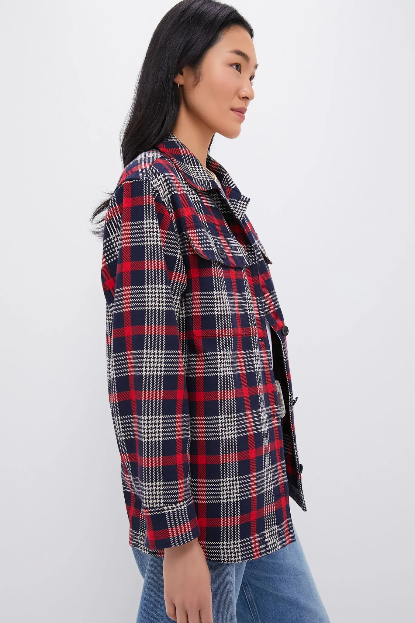 Red Plaid Platt Shacket sold by Tuckernuck product image thumbnail 4