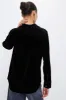 Black Stretch Silk Velvet Genevieve Shirt sold by Tuckernuck