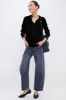 Black Stretch Silk Velvet Genevieve Shirt sold by Tuckernuck
