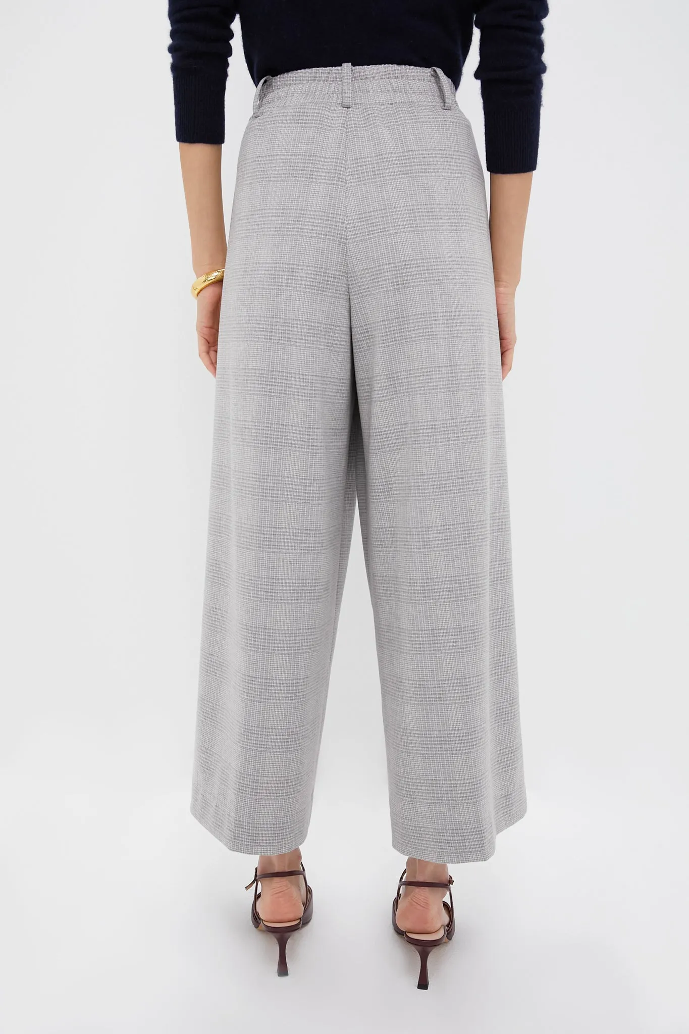 Gray Plaid Cropped Flare Carlton Pants sold by Tuckernuck product image thumbnail 5