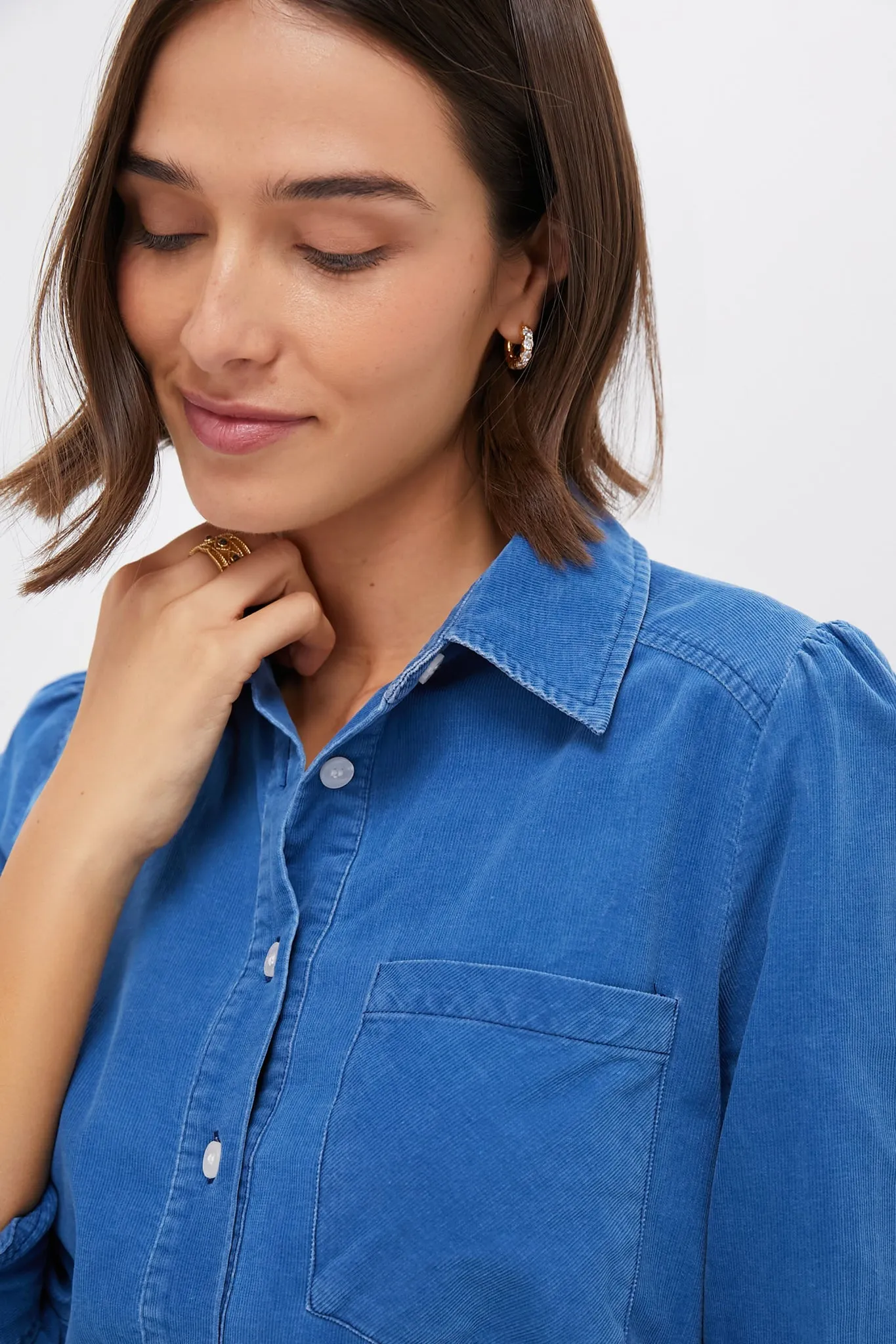 Indigo Corduroy Callahan Shirt Dress sold by Tuckernuck product image thumbnail 5