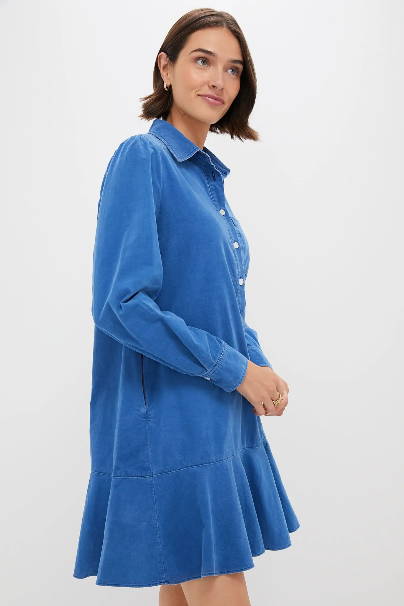 Indigo Corduroy Callahan Shirt Dress sold by Tuckernuck product image thumbnail 3