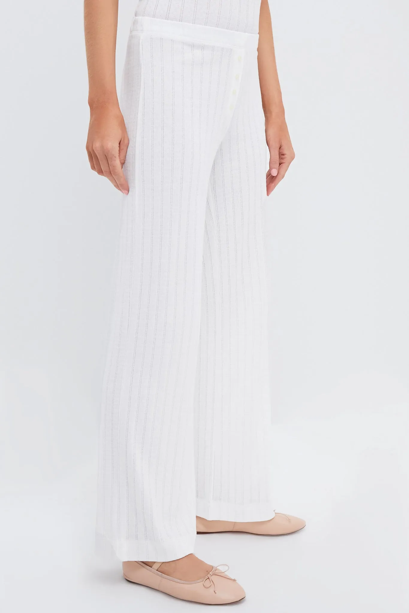 White Pointelle Boxer Pants sold by Tuckernuck product image thumbnail 3