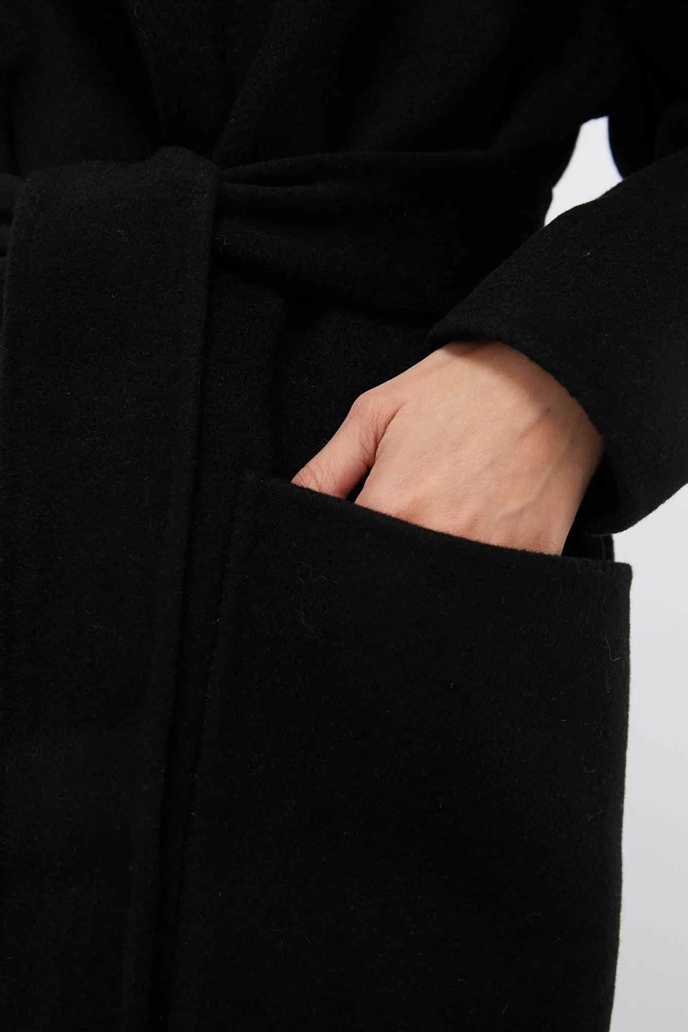 Black Wool Trinity Coat sold by Tuckernuck product image thumbnail 5