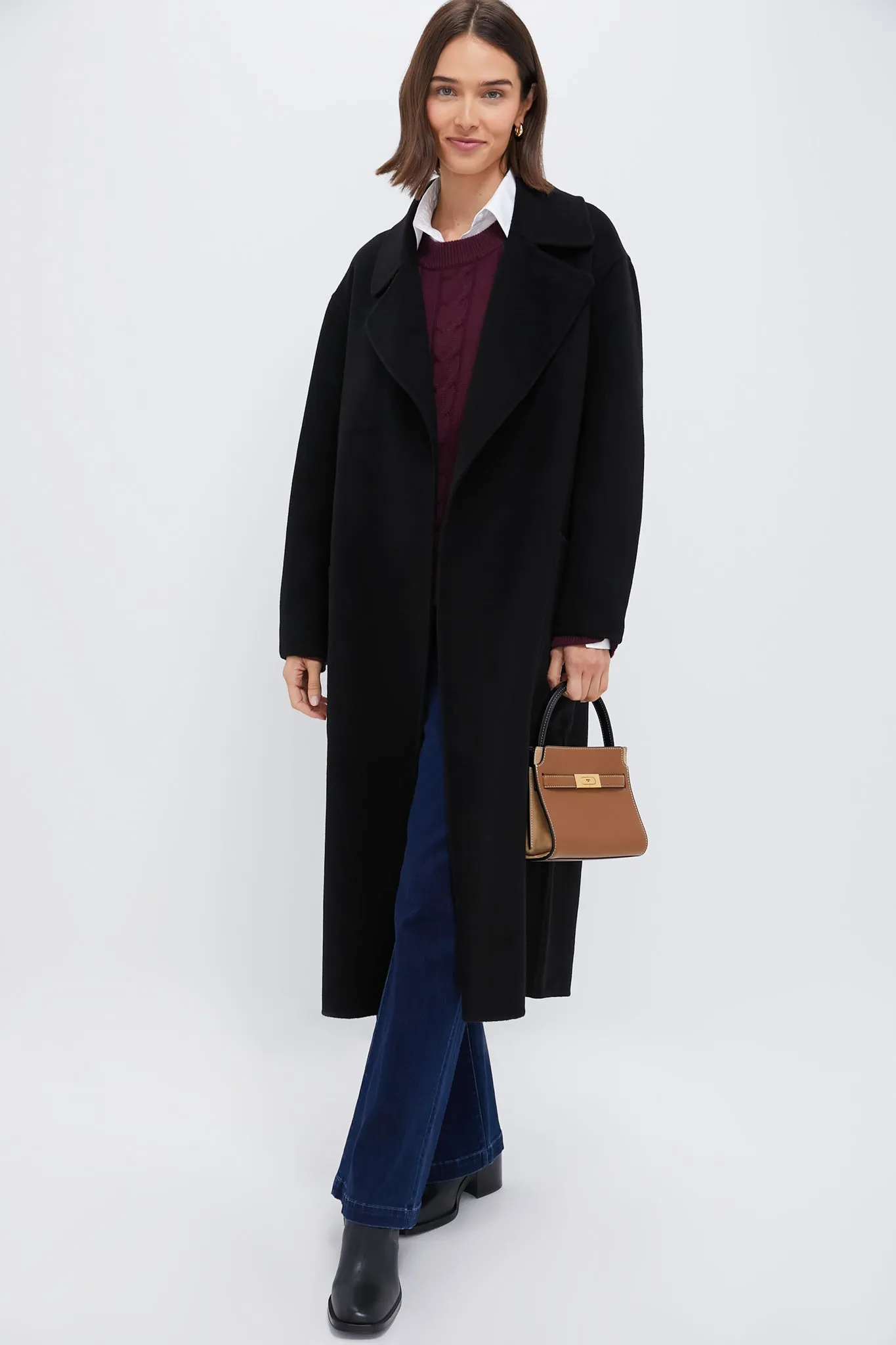 Black Wool Trinity Coat sold by Tuckernuck product image thumbnail 2