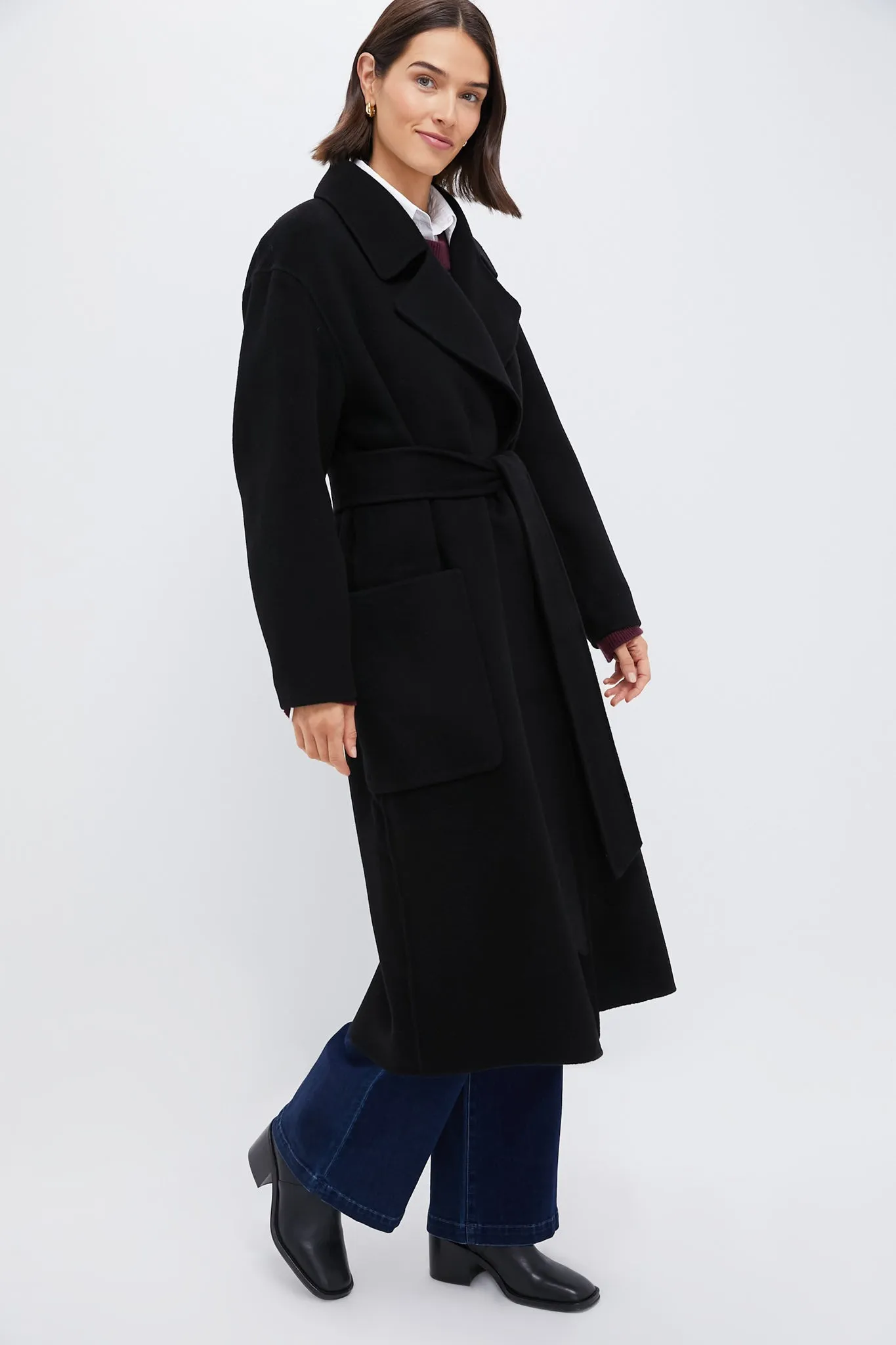 Black Wool Trinity Coat sold by Tuckernuck product image thumbnail 3