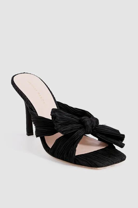 Black Taffeta Claudia Heels made by Loeffler Randall