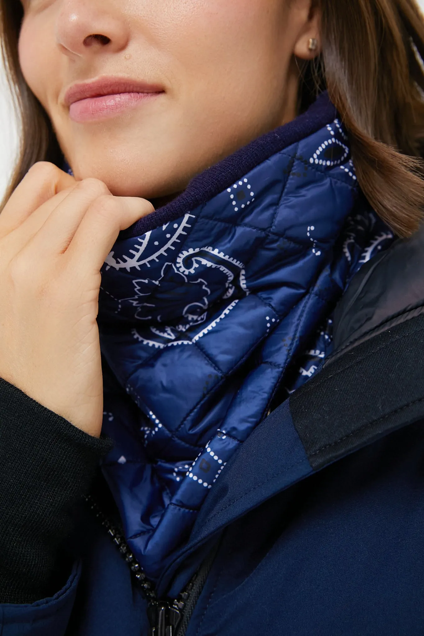 Navy Bandana Cashmere Pullover sold by Tuckernuck product image thumbnail 2
