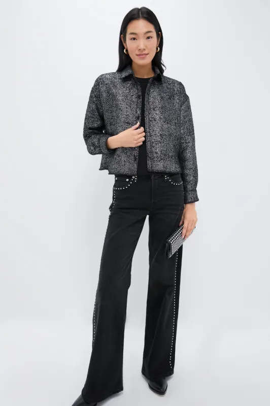 Metallic Tweed Cropped Jasper Button Down sold by Tuckernuck