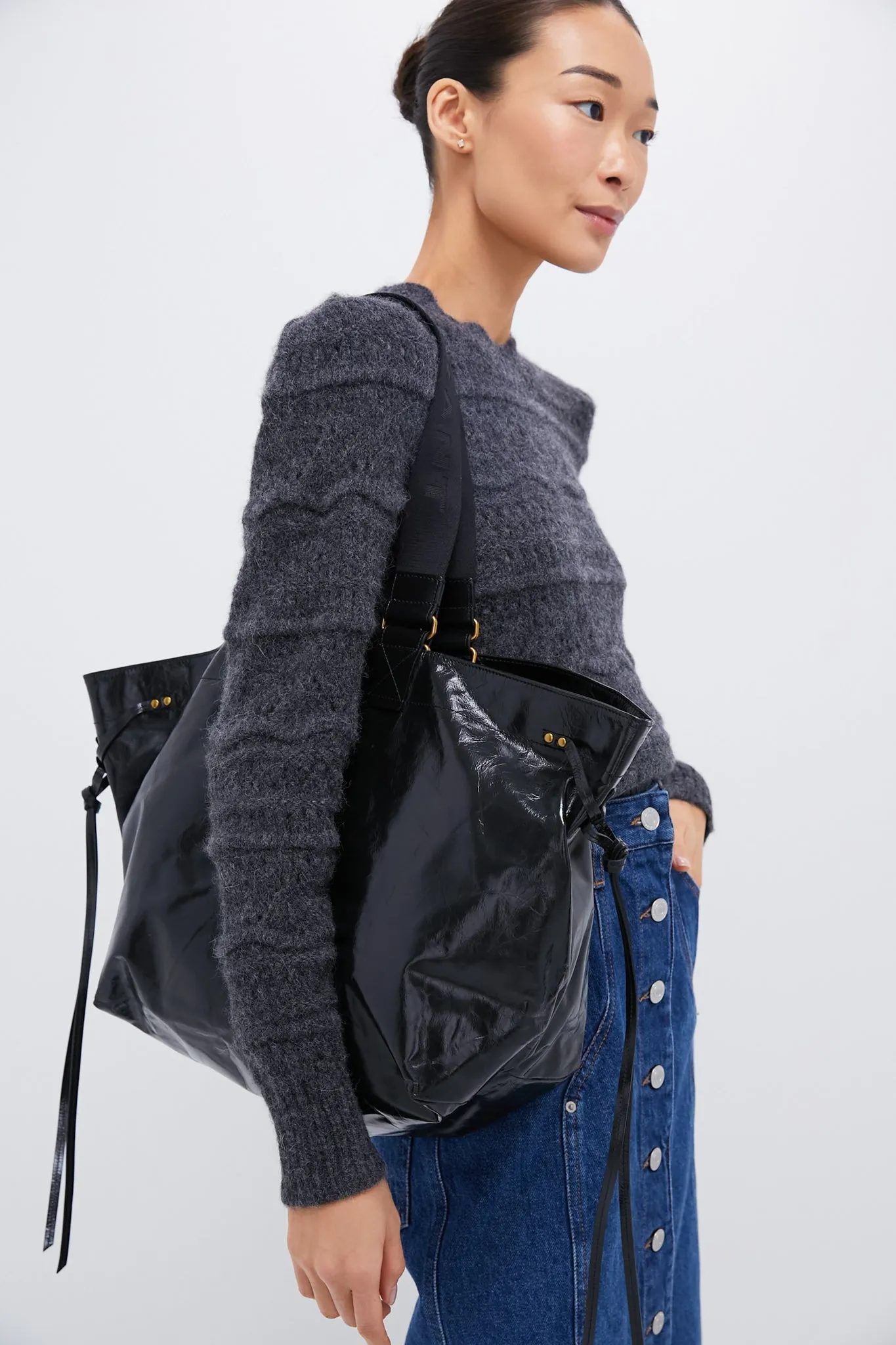 Black Wardy Leather Bag sold by Tuckernuck product image thumbnail 2