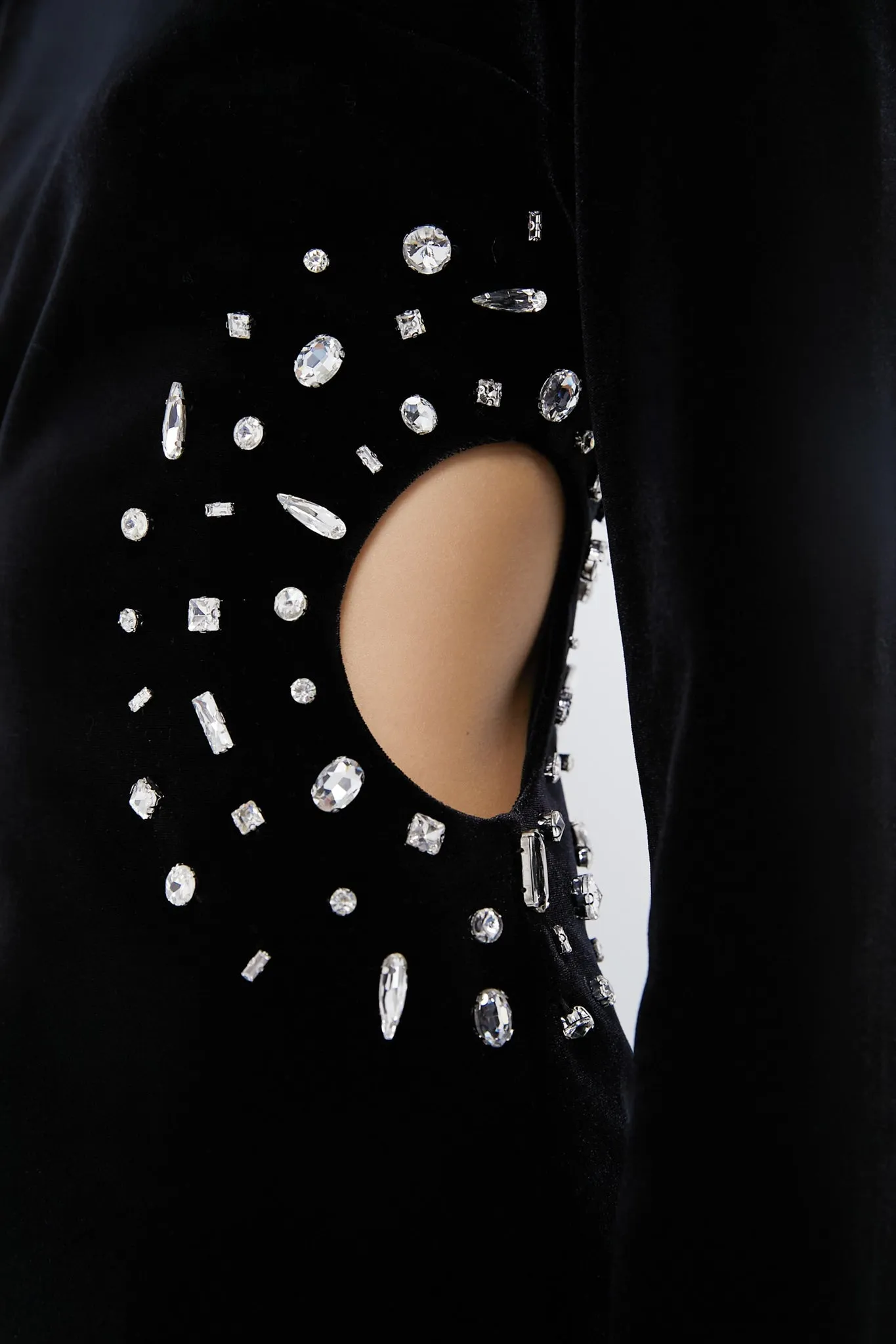 Black Embellished Velvet Jules Midi Dress sold by Tuckernuck product image thumbnail 5