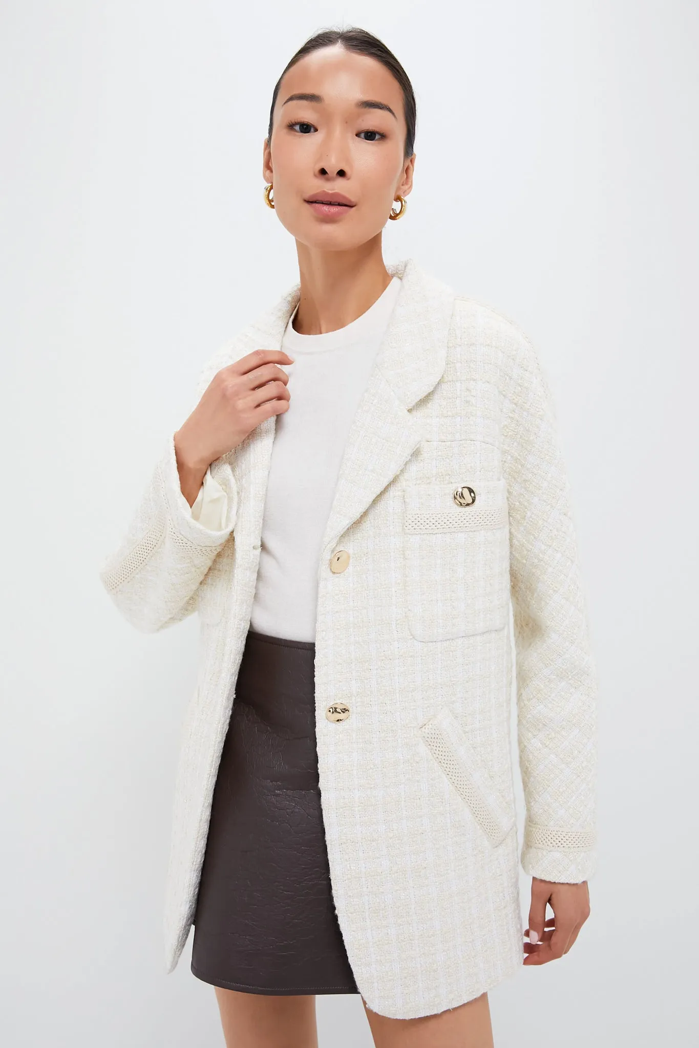 Ivory Tweed Renata Jacket sold by Tuckernuck