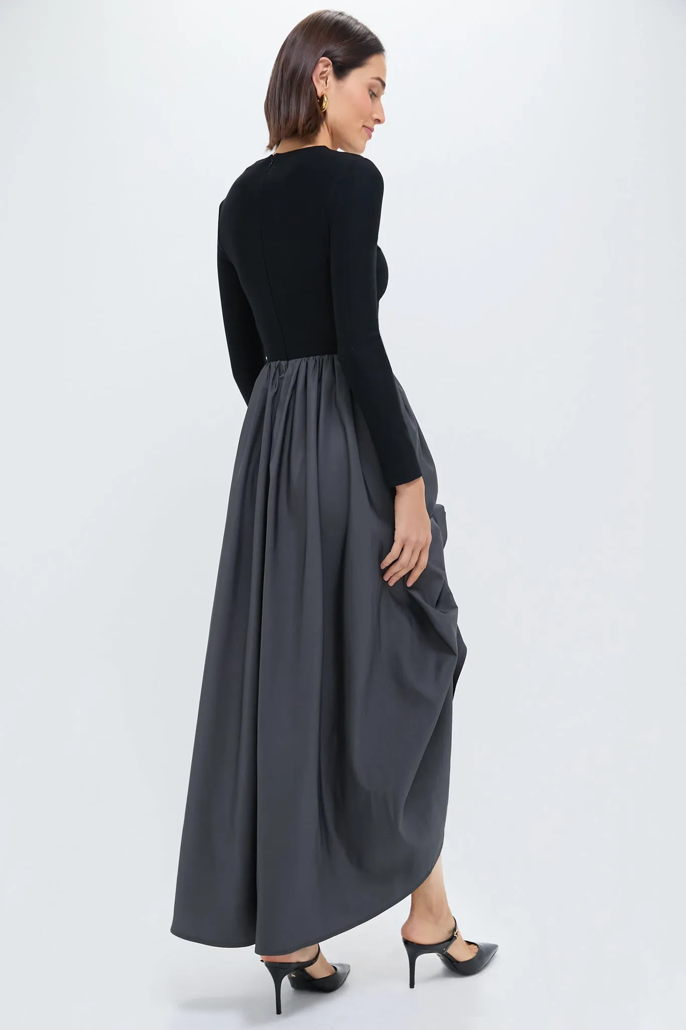 Gray Aurora Maxi Dress with Rose Detail sold by Tuckernuck product image thumbnail 4